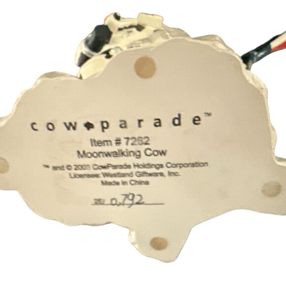 CowParade Moonwalking Cow #7282 Astronaut Figurine 2003 Houston We Have Landed - Picture 10 of 10